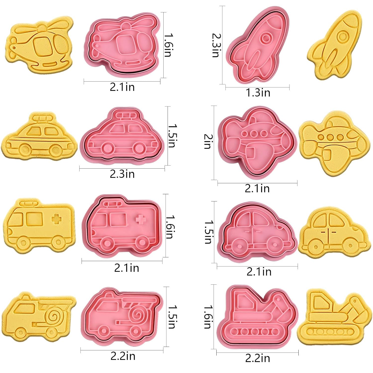 Cookie Cutters Οχήματα 8 τμχ - Image 3