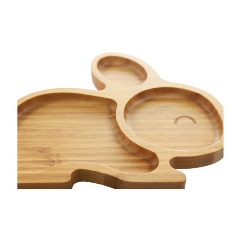 Baby Donkey Σετ Μπαμπού Παιδικό Πιάτο με βεντούζα Λαγουδάκι & Κουτάλι-Πιρούνι - Image 5