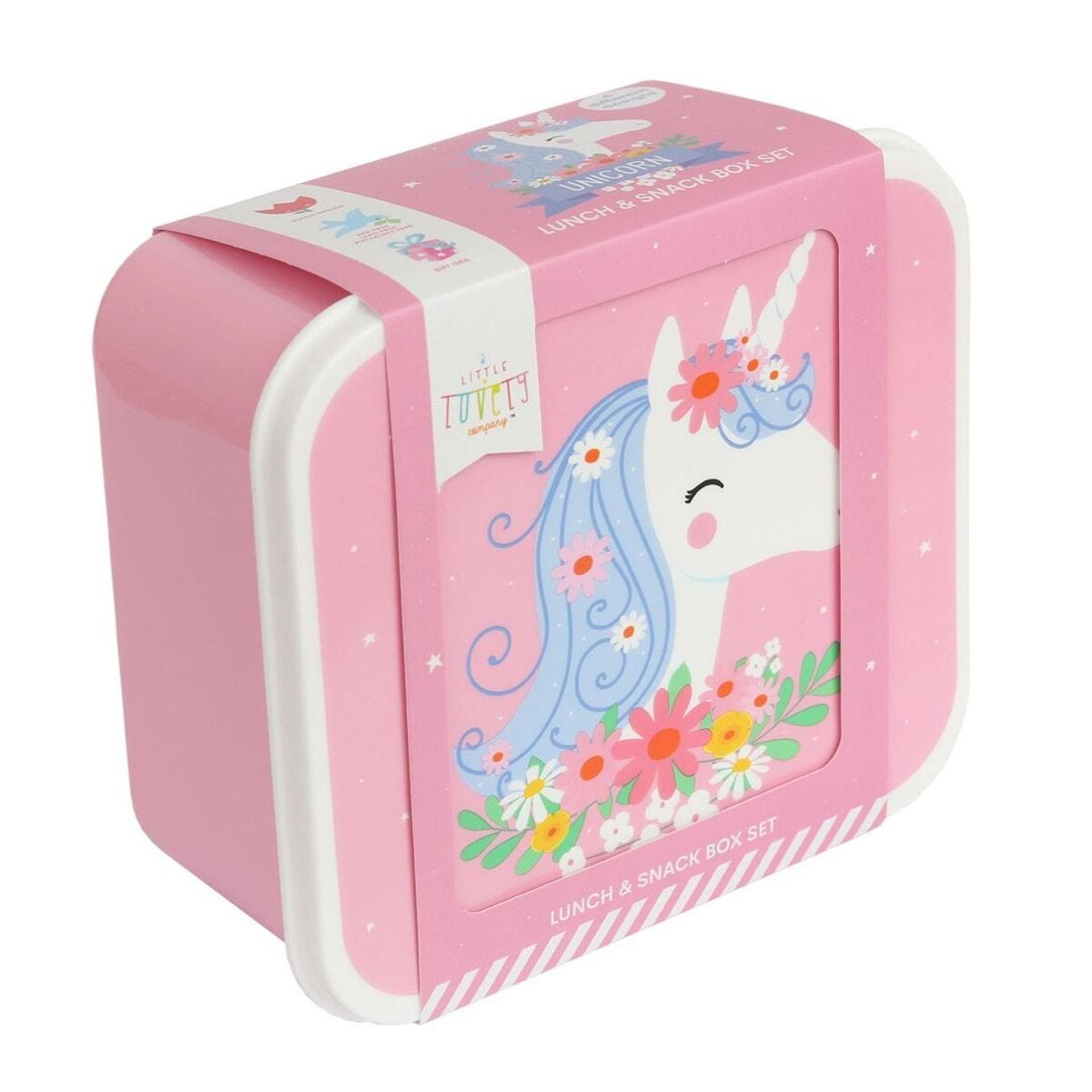 A little lovely company Σετ 4 δοχεία φαγητού Lunch & Snack Box Unicorn - Image 4