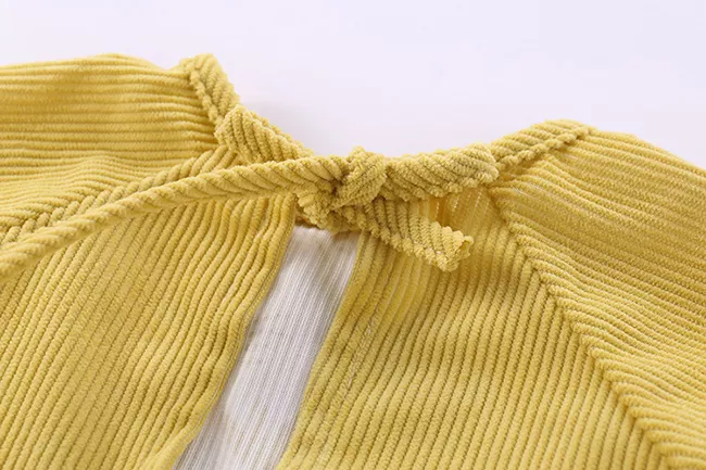 Σαλιάρα Αδιάβροχη Υφασμάτινη με μανίκια και τσέπη ροζ με κουκουβάγια - Image 8