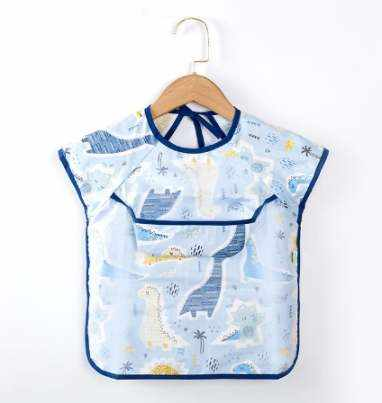 Σαλιάρα Αδιάβροχη Υφασμάτινη με τσέπη με δεινόσαυρους