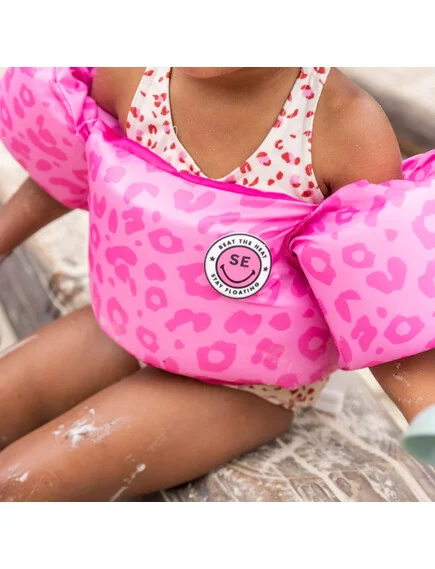 Swim Essentials: Μπρατσάκια με έξτρα θωρακική ενίσχυση για παιδιά με βάρος 15-30 κιλά - "Pink Leopard" - Image 4