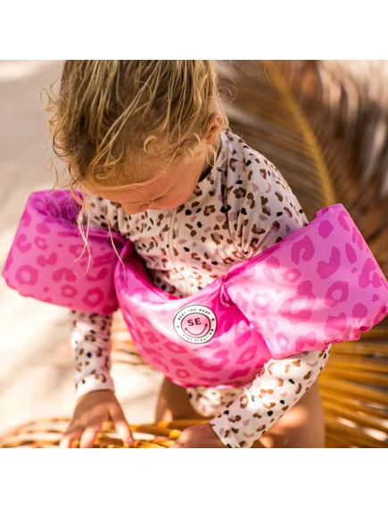 Swim Essentials: Μπρατσάκια με έξτρα θωρακική ενίσχυση για παιδιά με βάρος 15-30 κιλά - "Pink Leopard" - Image 5