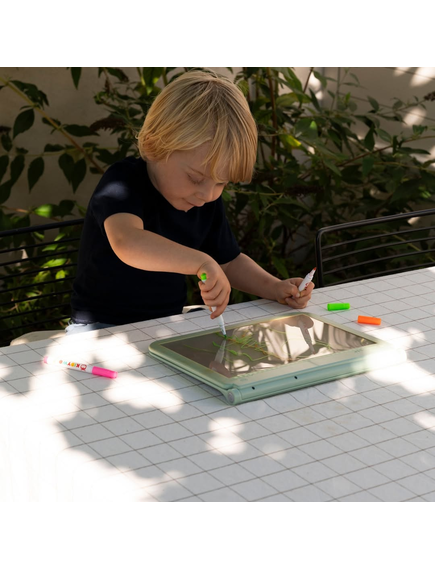 KIDYWOLF: Tablet ζωγραφικής με φως, 2 όψεων με οθόνη LΕD & μαυροπίνακα - Image 7