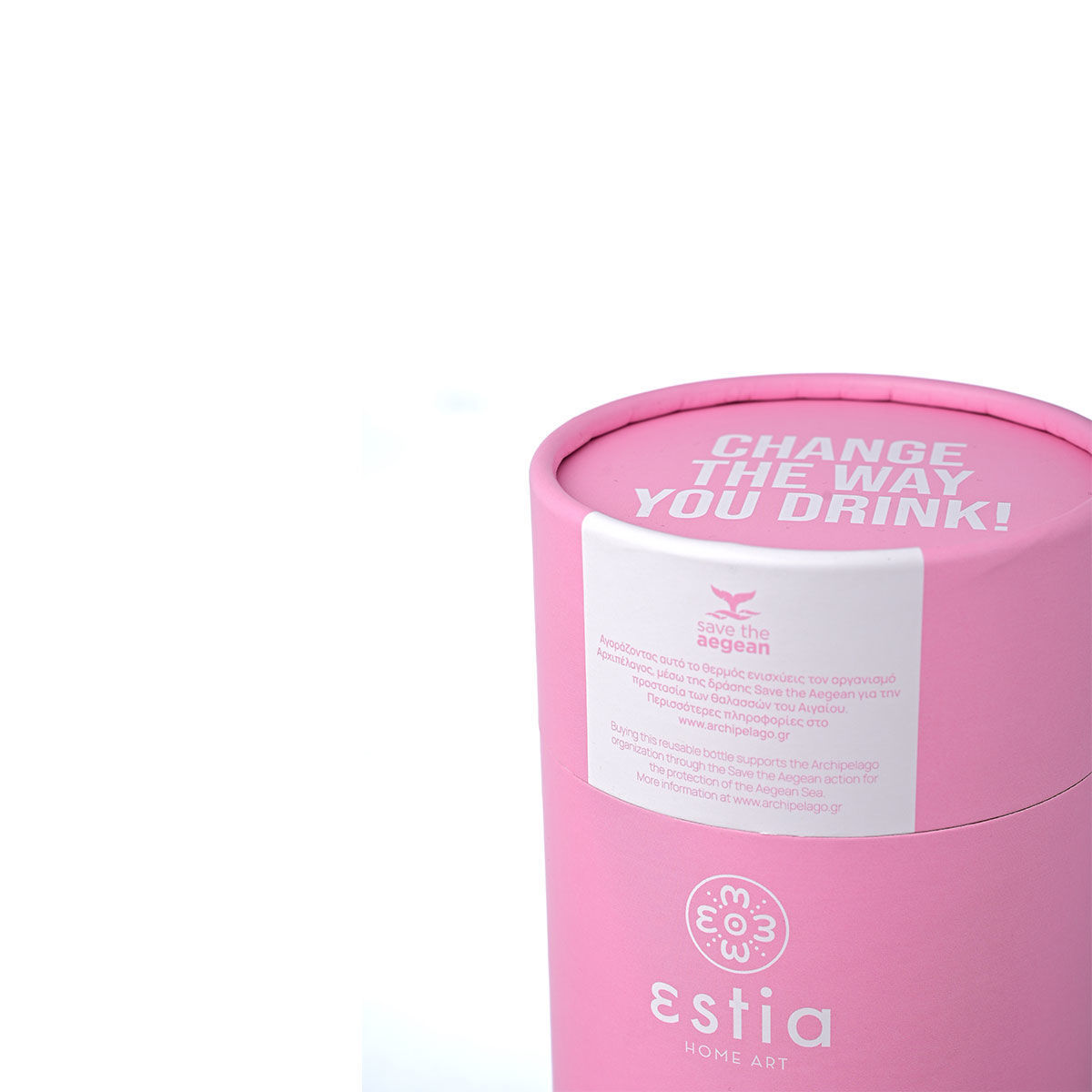 ESTIA ΘΕΡΜΟΣ COFFEE MUG SAVE THE AEGEAN 350ml BLOSSOM ROSE - Image 4
