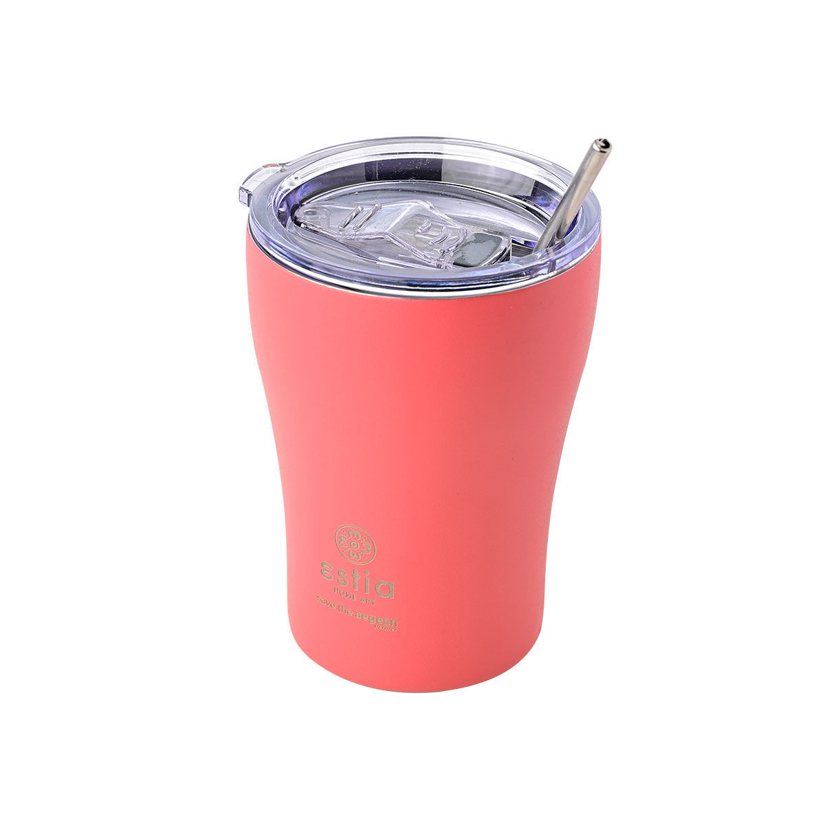 ESTIA ΘΕΡΜΟΣ COFFEE MUG SAVE THE AEGEAN 350ml FUSION CORAL - Image 2