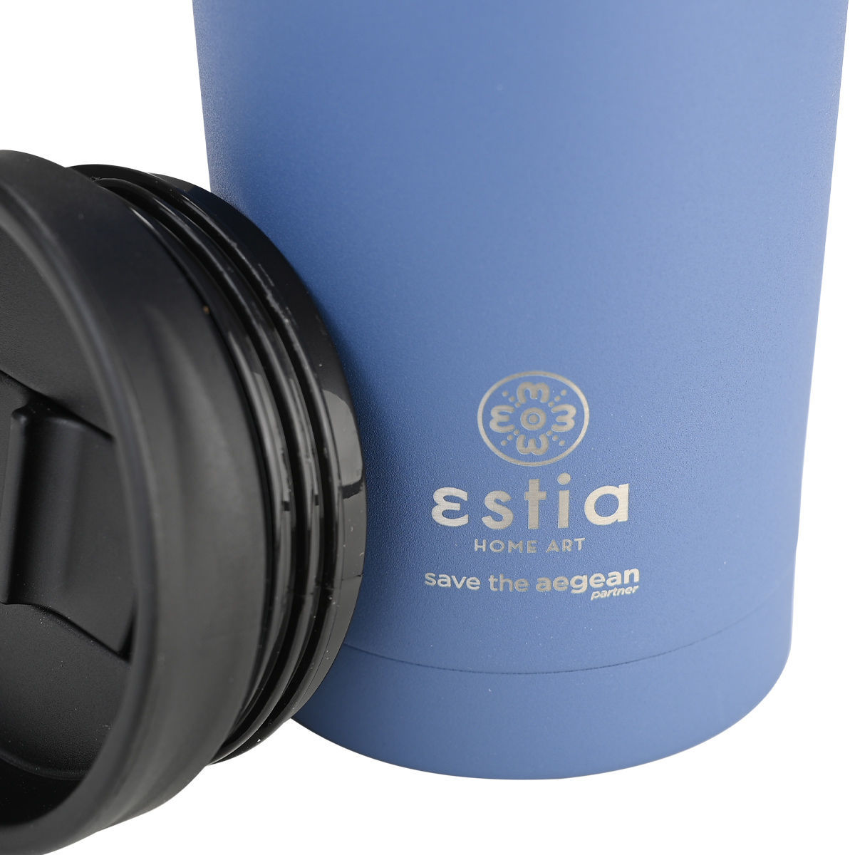 ESTIA ΘΕΡΜΟΣ TRAVEL MUG SAVE THE AEGEAN 350ml DENIM BLUE - Image 3
