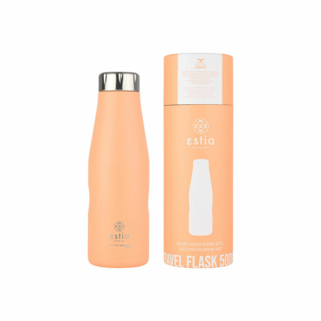ESTIA ΘΕΡΜΟΣ TRAVEL FLASK SAVE THE AEGEAN 500ml PEACH FUZZ