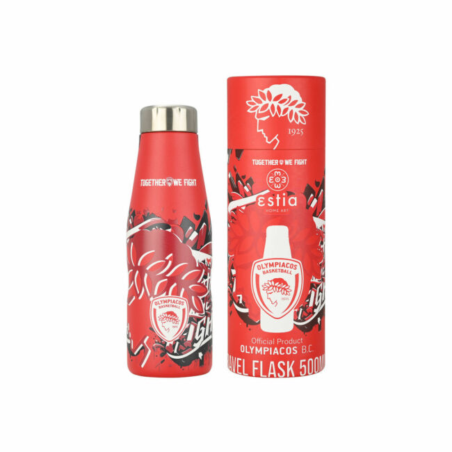 ESTIA ΘΕΡΜΟΣ TRAVEL FLASK OLYMPIACOS BC EDITION TOGETHER WE FIGHT 500ml