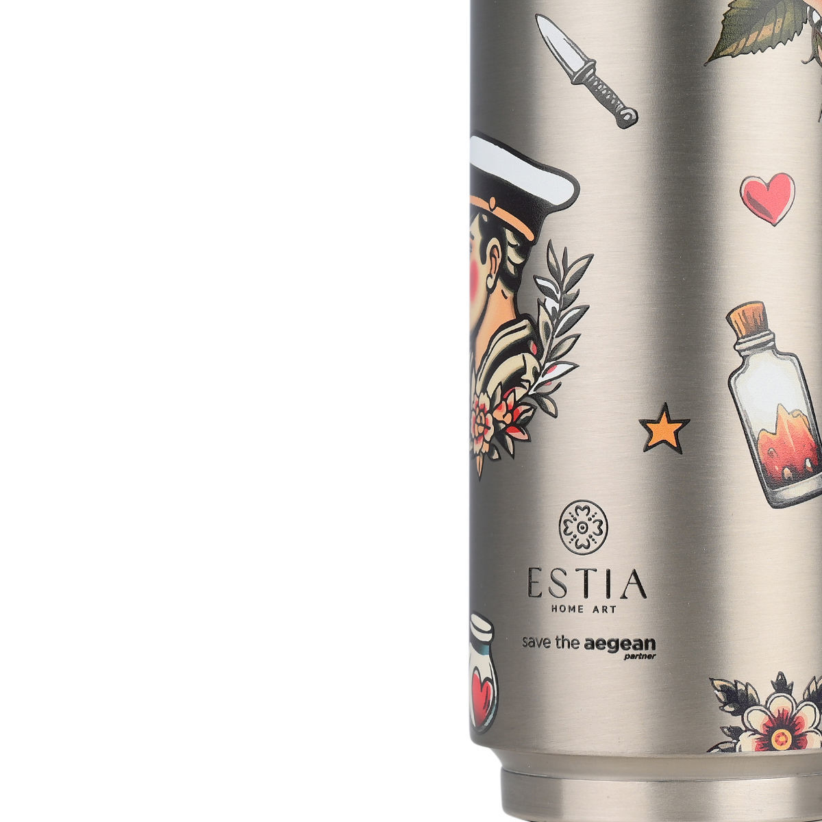 ESTIA ΘΕΡΜΟΣ TRAVEL CUP SAVE THE AEGEAN 500ml OLD SCHOOL INK - Image 2