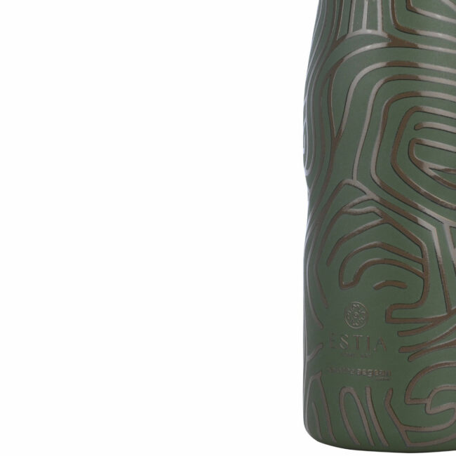 Alternative view of ESTIA ΘΕΡΜΟΣ TRAVEL FLASK SAVE THE AEGEAN 500ml OLIVE FLOW