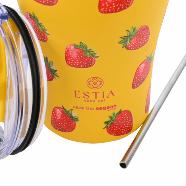 Alternative view of ESTIA ΘΕΡΜΟΣ COFFEE MUG SAVE THE AEGEAN 350ml BERRY BRIGHT