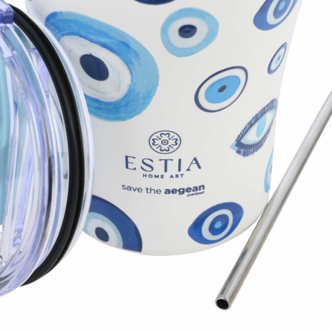 Alternative view of ESTIA ΘΕΡΜΟΣ COFFEE MUG SAVE THE AEGEAN 350ml SPIRIT OF LUCK