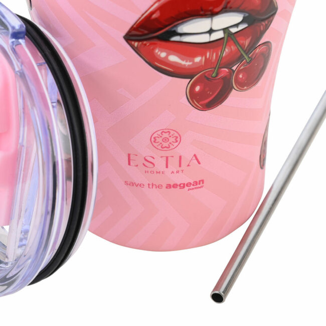 Alternative view of ESTIA ΘΕΡΜΟΣ COFFEE MUG SAVE THE AEGEAN 350ml BLUSH POP