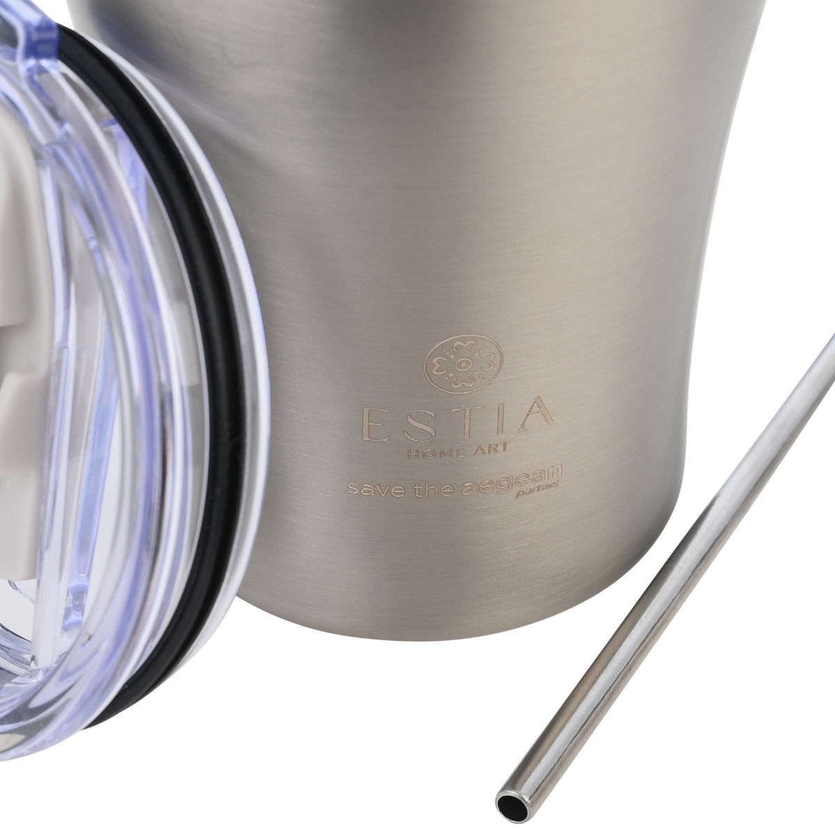 ESTIA ΘΕΡΜΟΣ COFFEE MUG SAVE THE AEGEAN 350ml STEEL FLOW - Image 2