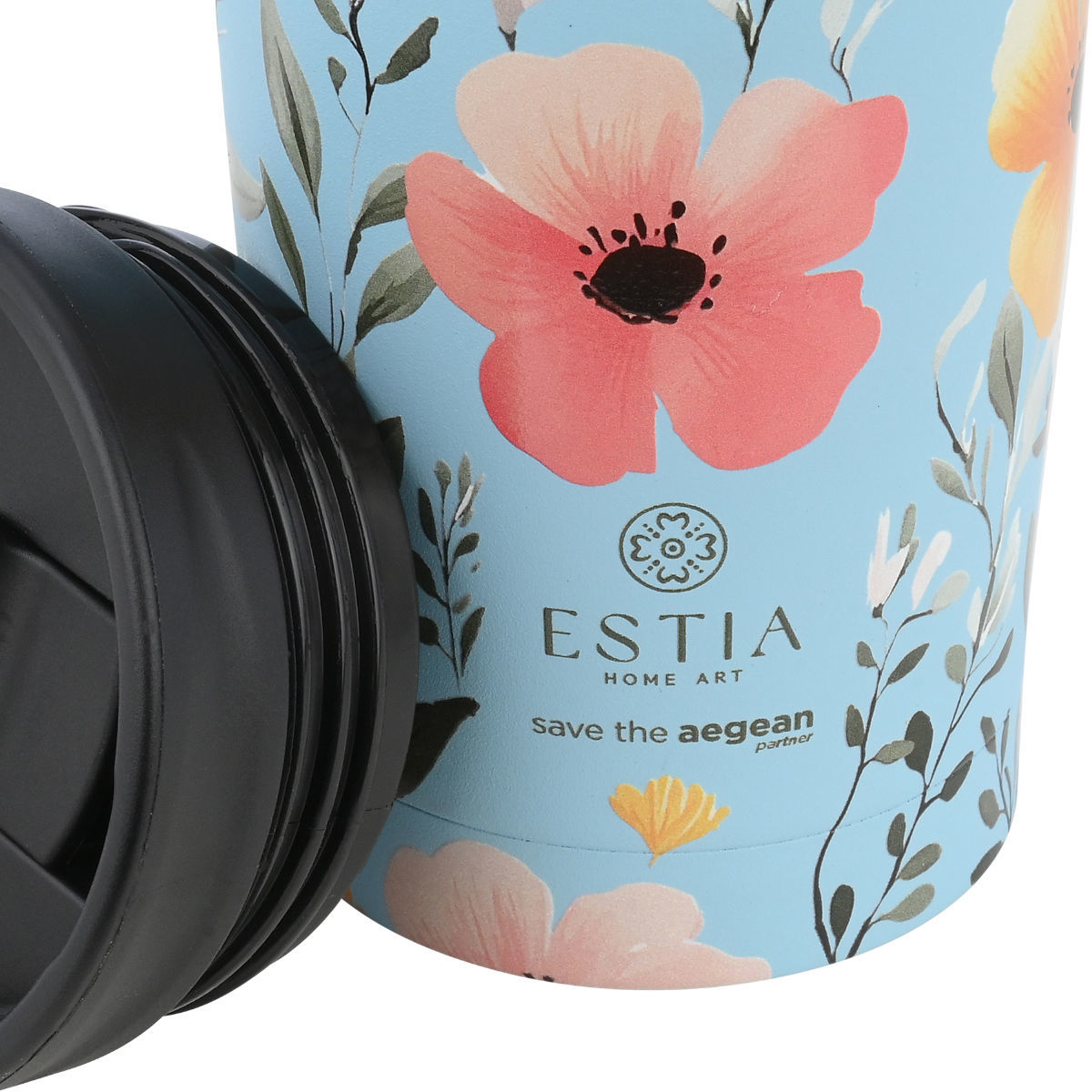 ESTIA ΘΕΡΜΟΣ TRAVEL MUG SAVE THE AEGEAN 350ml SKY GARDEN - Image 2