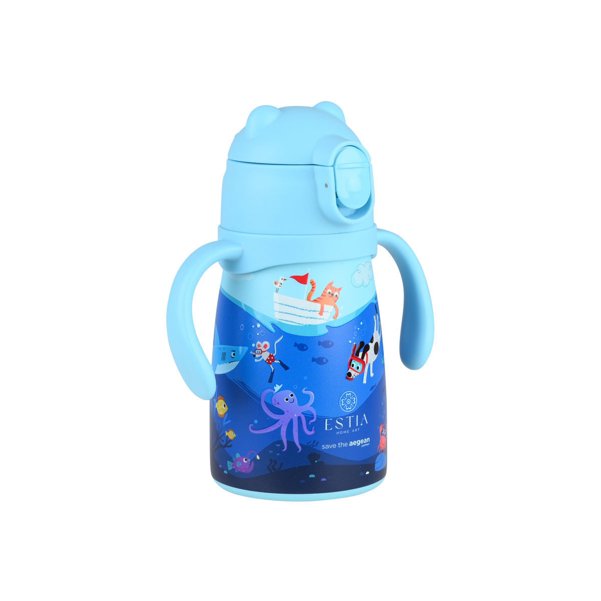 ESTIA ΘΕΡΜΟΣ ΠΑΙΔΙΚΟ BUBBLE BOTTLE SAVE THE AEGEAN 300ml OCEAN PLAY - Image 2