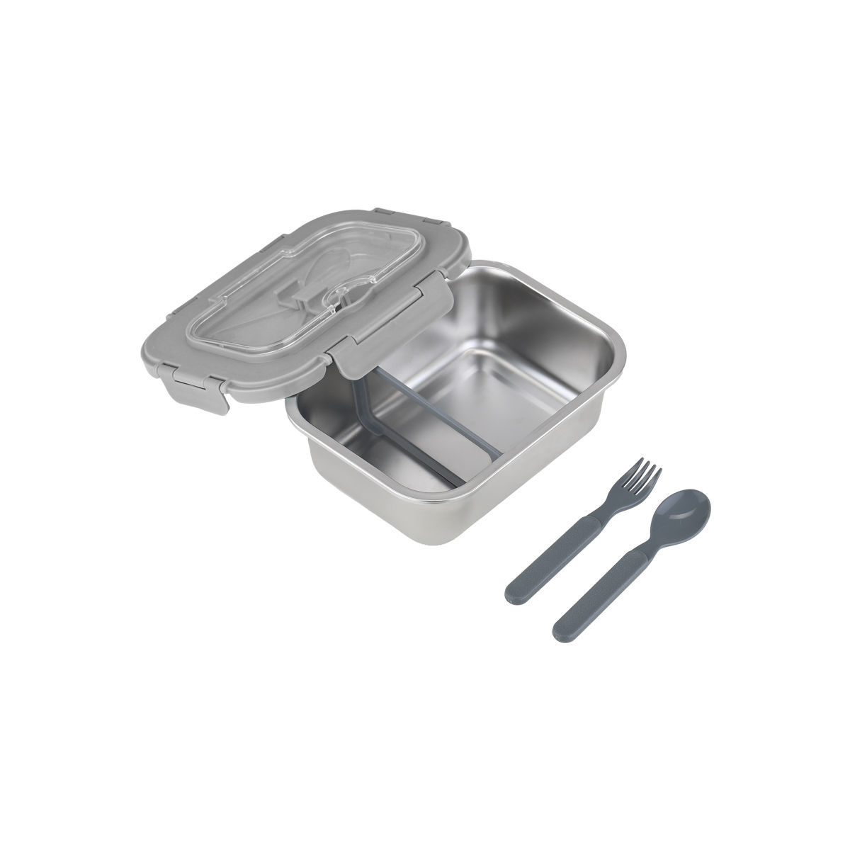 ESTIA ΦΑΓΗΤΟΔΟΧΕΙΟ ΑΝΟΞΕΙΔΩΤΟ 1200ml ΜΕ ΚΟΥΤΑΛΙ, ΠΙΡΟΥΝΙ & ΔΙΑΧΩΡΙΣΤΙΚΟ - Image 3