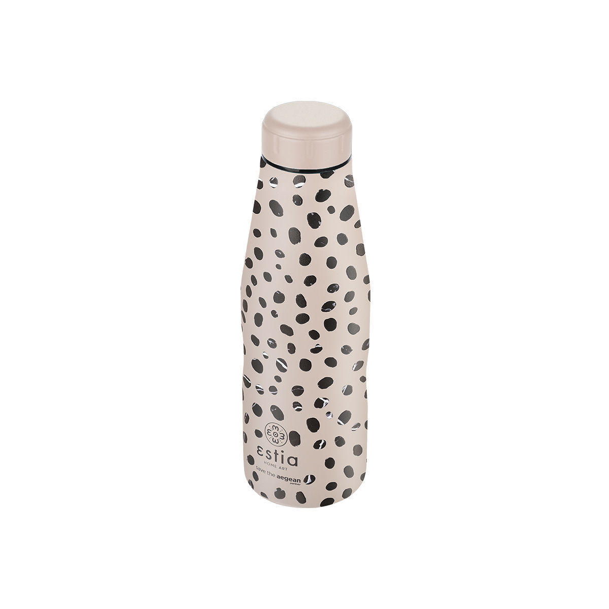 ESTIA ΘΕΡΜΟΣ TRAVEL FLASK SAVE THE AEGEAN 500ml LEOPARD TAUPE - Image 3