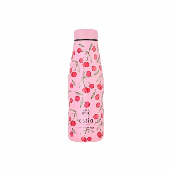 Alternative view of ESTIA ΘΕΡΜΟΣ TRAVEL FLASK SAVE THE AEGEAN 500ml CHERRY ROSE