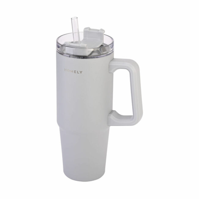 Alternative view of ΘΕΡΜΟΣ STRAW TUMBLER 900ml PEBBLE GRAY