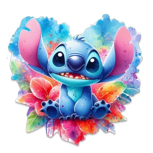 Alternative view of Λαμπάδα Stitch OEM – με ξύλινο κάδρο με βάση.