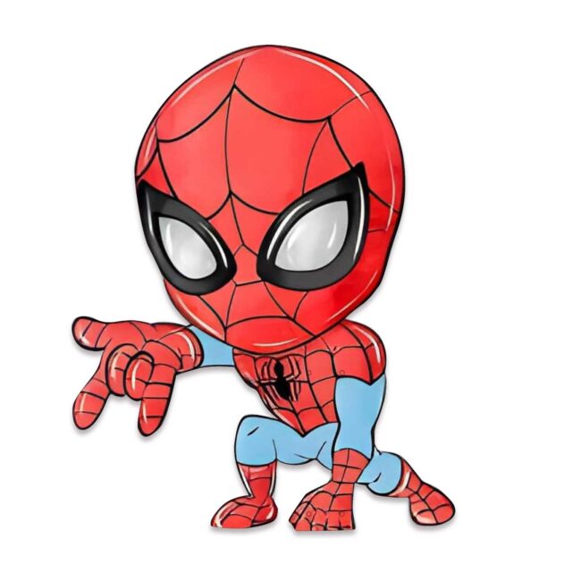 Alternative view of Λαμπάδα Spider-Man OEM – με ξύλινο κάδρο με βάση.