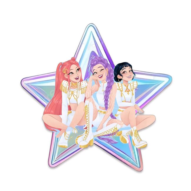 Alternative view of Λαμπάδα Music Idols OEM με ξύλινο κάδρο σε σχήμα αστέρι με βάση   – k pop