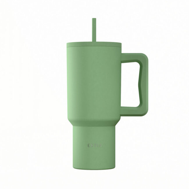 ESTIA ΘΕΡΜΟΣ STRAW TUMBLER XL SAVE THE AEGEAN 900ml PINE