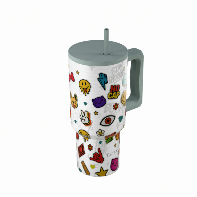 Alternative view of ESTIA ΘΕΡΜΟΣ STRAW TUMBLER XL SAVE THE AEGEAN 900ml URBAN VIBES