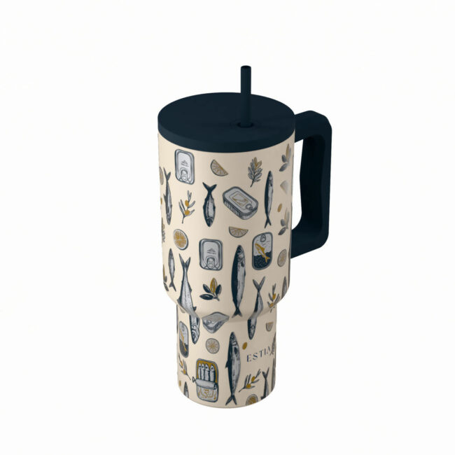 Alternative view of ESTIA ΘΕΡΜΟΣ STRAW TUMBLER XL SAVE THE AEGEAN 900ml SALT LIFE