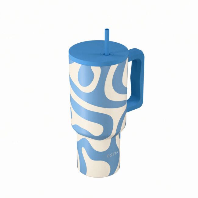 Alternative view of ESTIA ΘΕΡΜΟΣ STRAW TUMBLER XL SAVE THE AEGEAN 900ml OCEAN WAVES